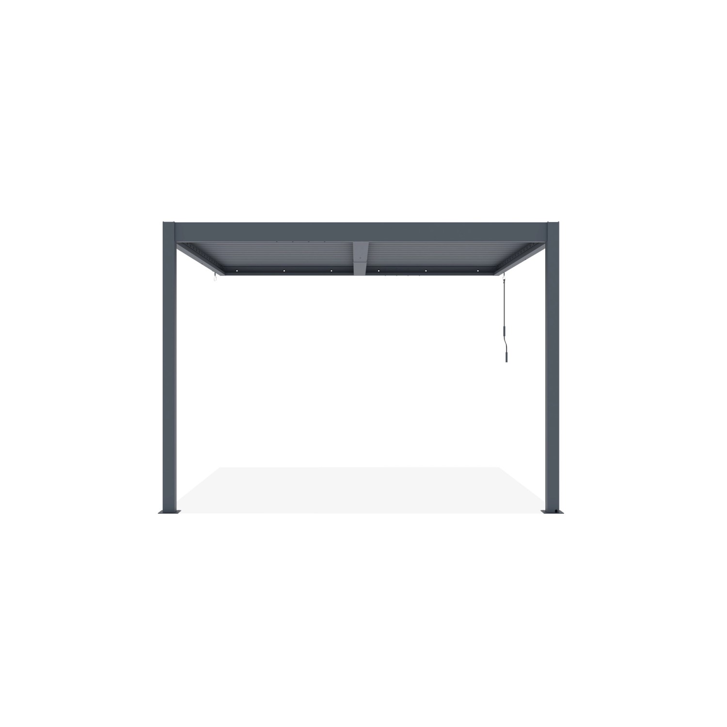 Cazeboo Piana 3X3M Graue Bioklimatische Anlehnpergola Aus Aluminium günstig online kaufen