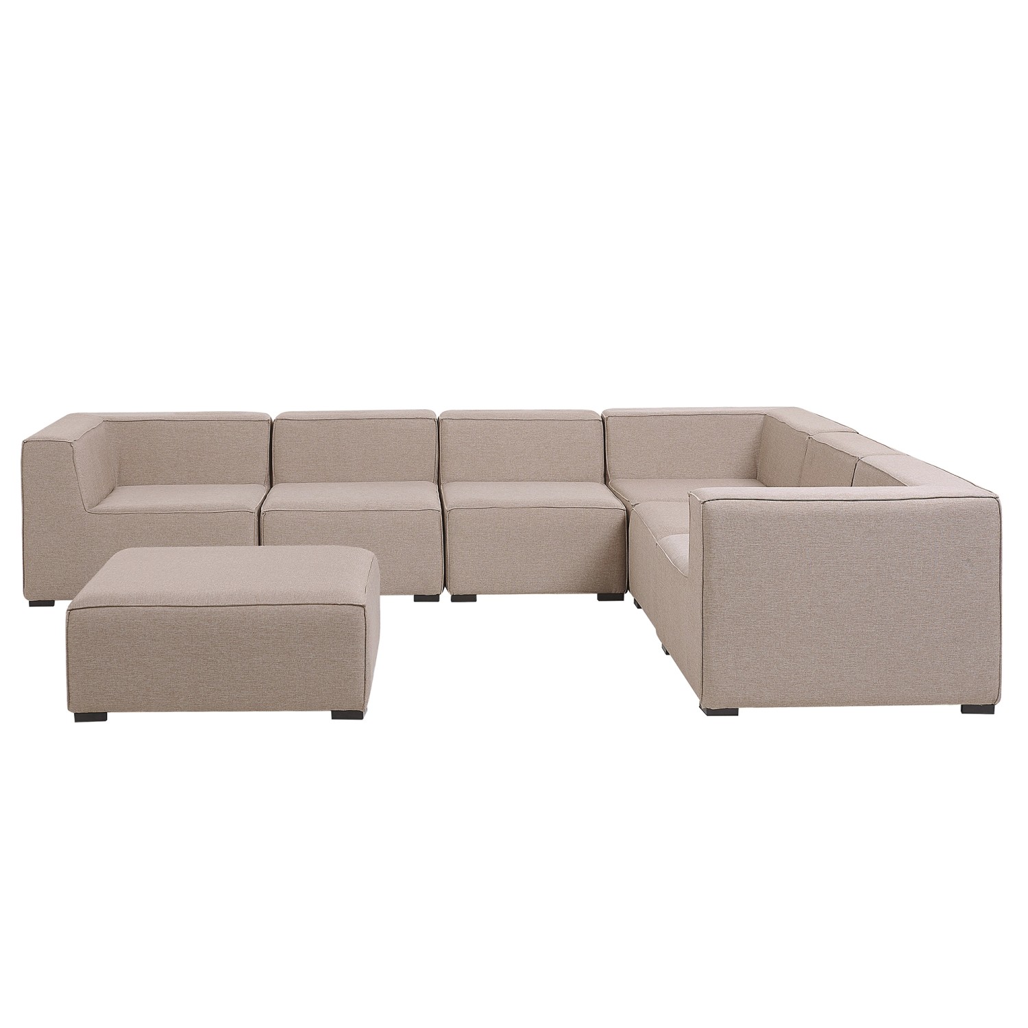 Beliani Lounge Set AREZZO Sandbeige 250x320x65