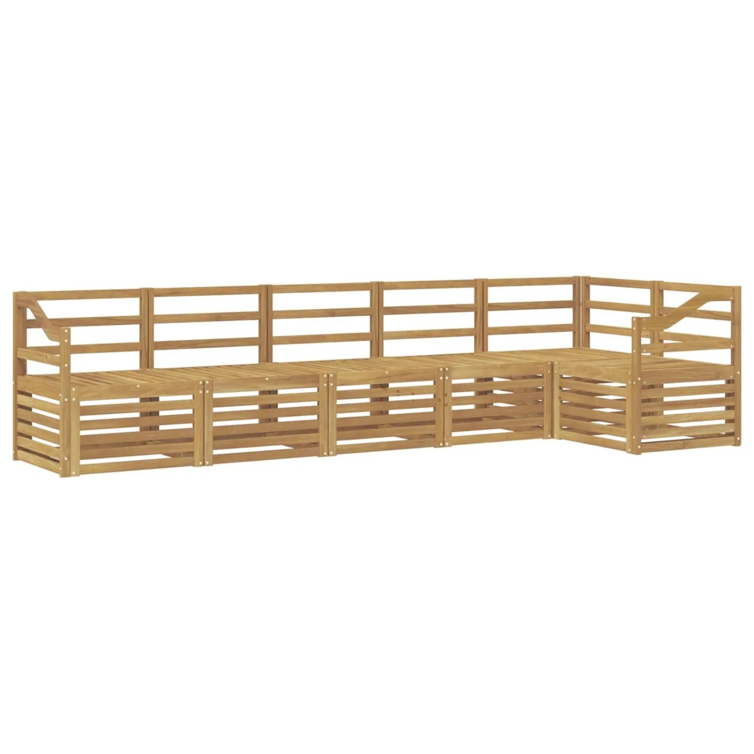 vidaXL Outdoor-Sofagarnitur 6-Tlg Weiß 304 x 126,5 x 73 cm 3391929