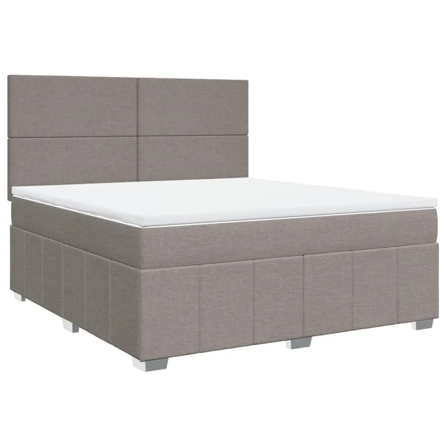 vidaXL Boxspringbett mit Matratze Taupe 180x200 cm Stoff 3294044 günstig online kaufen