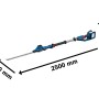 Bosch Professional Akku-Teleskopheckenschere GHE 18V-50 TP Solo mit Maßangaben.