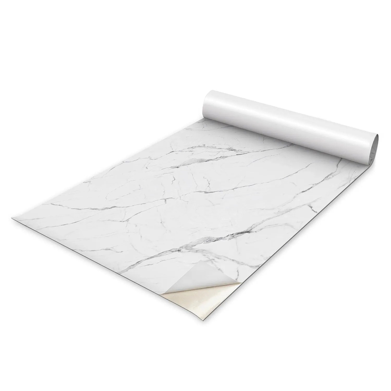 Tulup Möbelfolie Marmoradern Möbel Klebefolie 50x100 cm Weiß Klebefolie Für Schränke Möbel Folie