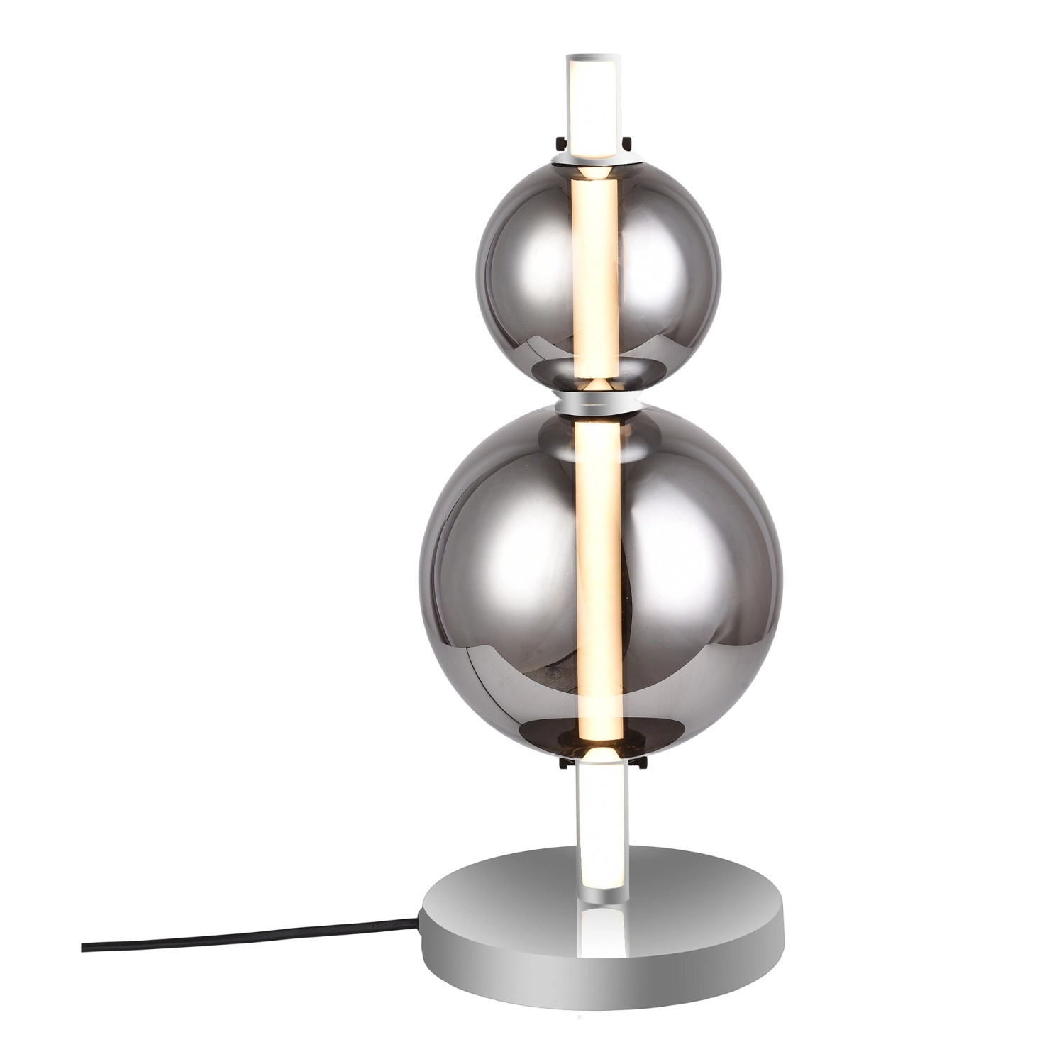 Näve LED-Tischleuchte Nova Chrome Ø 18 cm x 44 cm günstig online kaufen