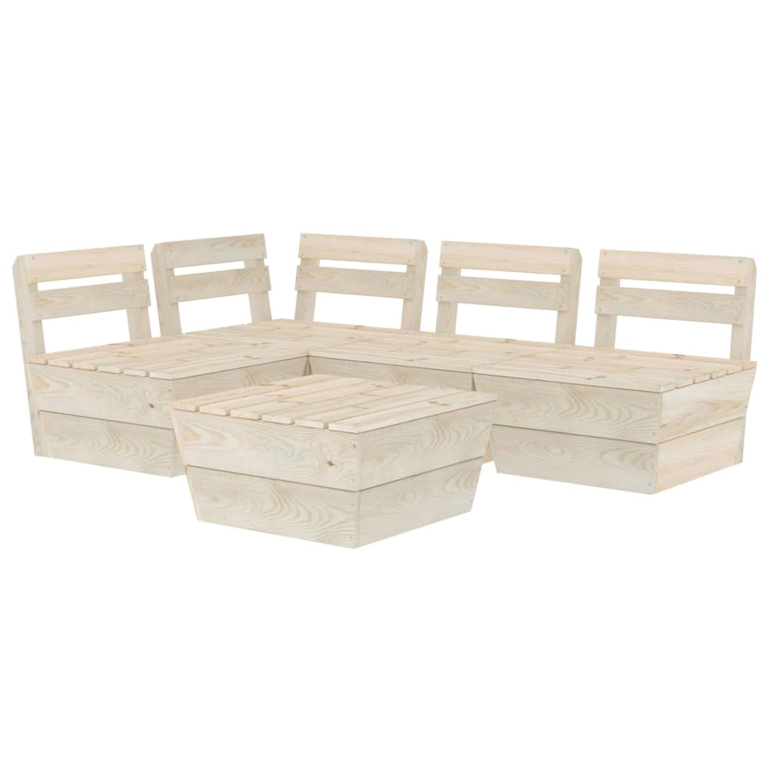 vidaXL 5-Tlg Garten-Paletten-Lounge-Set Imprägniertes Fichtenholz 3063716
