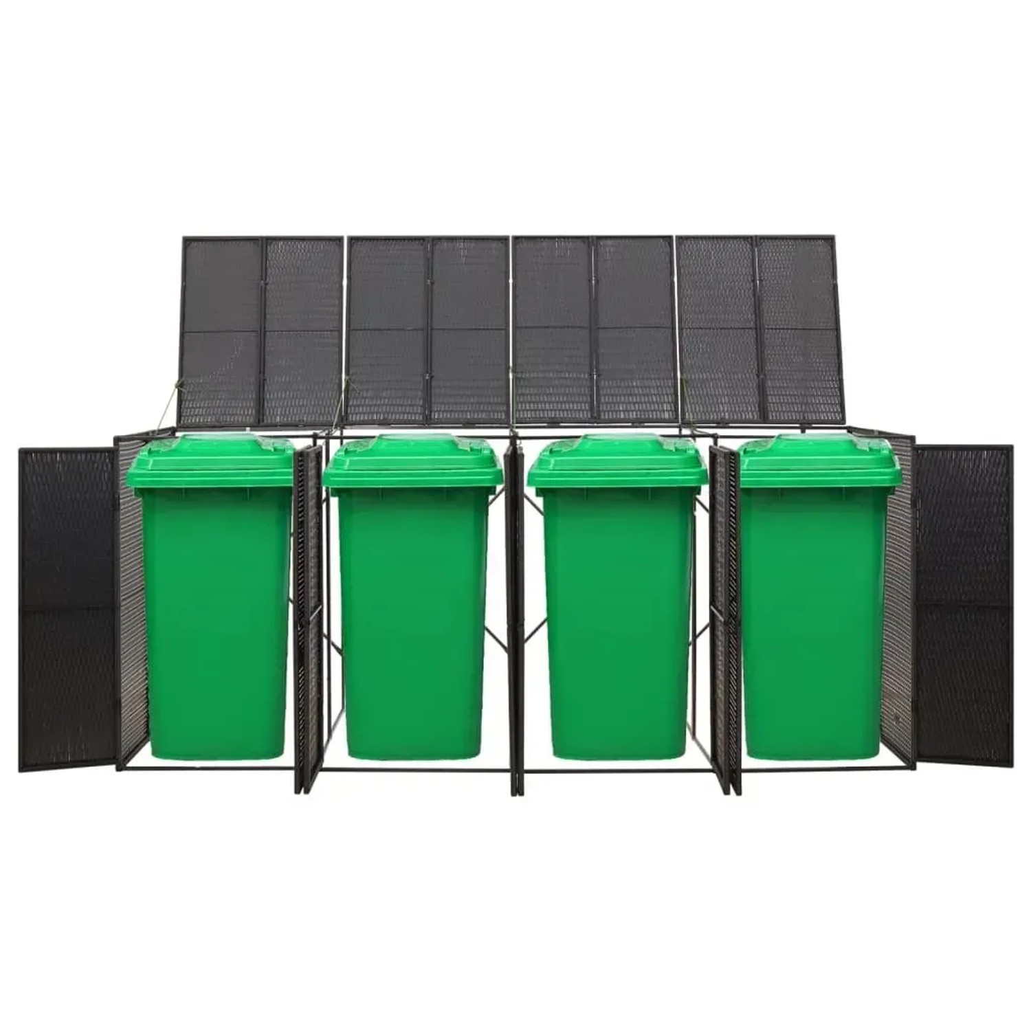 Verwunderlich Vidaxl Mülltonnenbox Für 4 Tonnen Bild