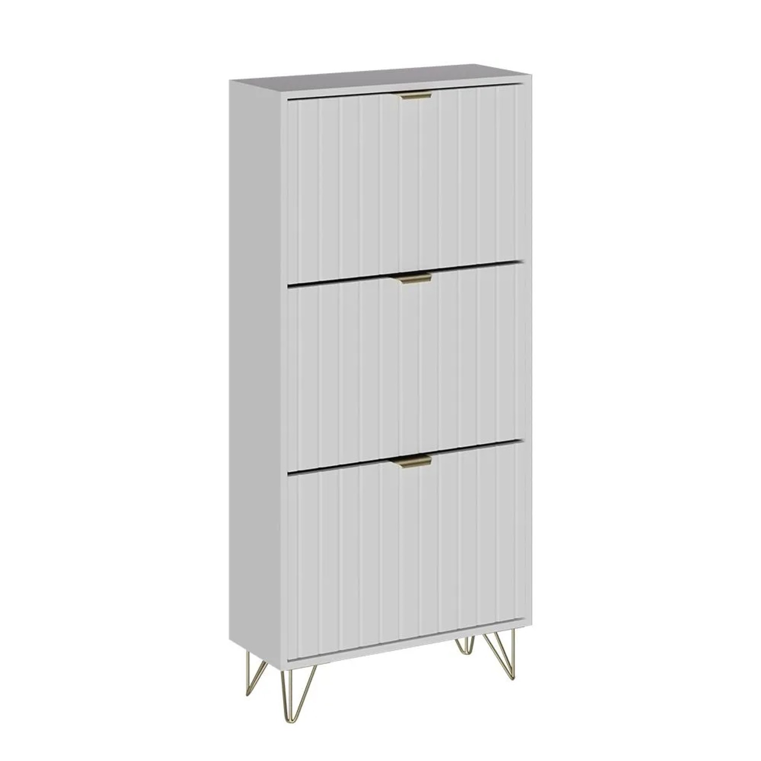 Vicco Schuhschrank Helge Weiß 60 x 129 3 Fächer Art Nr 54235
