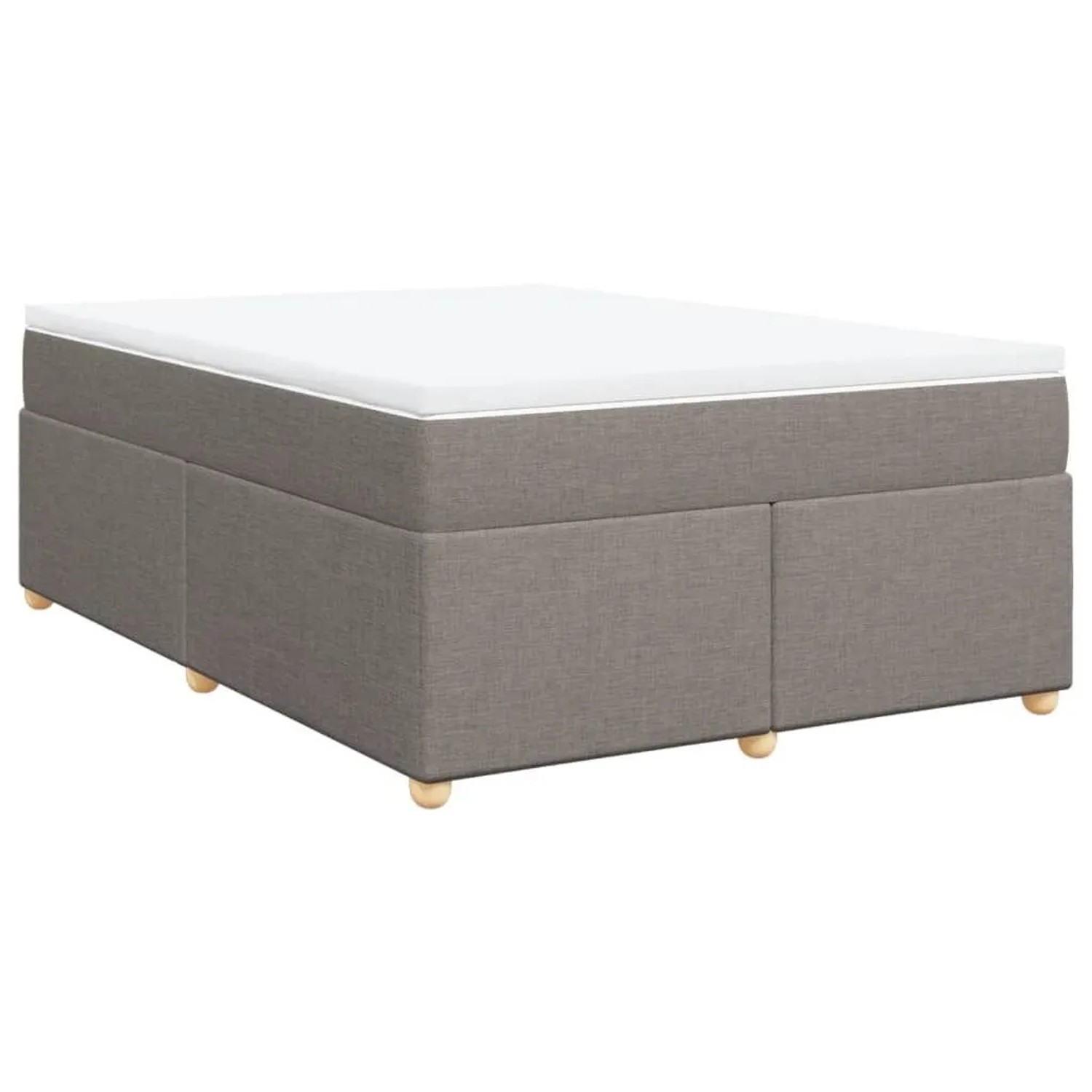 vidaXL Boxspringbett mit Matratze Taupe 160x200 cm Stoff 3285391 günstig online kaufen