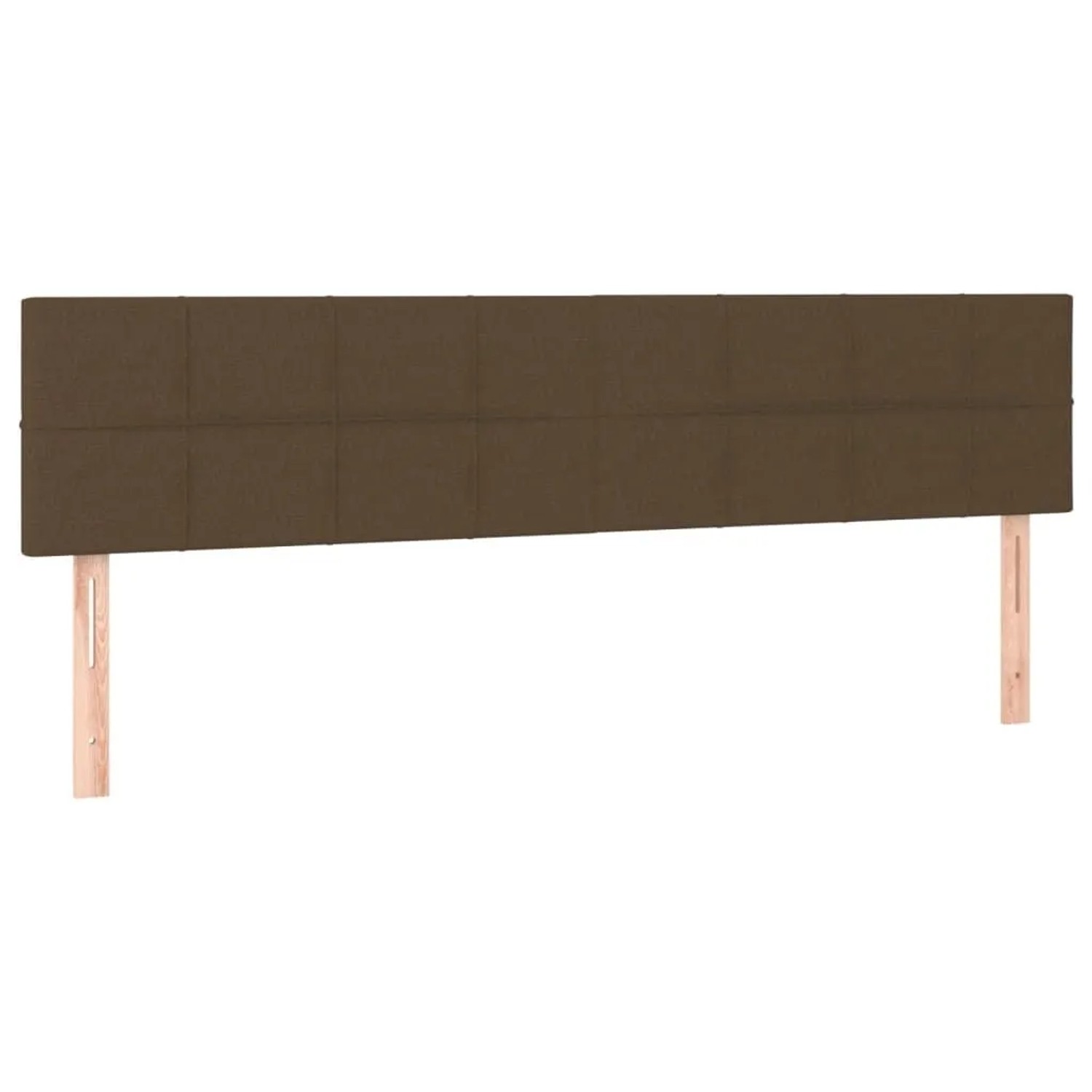 vidaXL Kopfteile 2 Stk Dunkelbraun 100x5x78/88 cm Stoff 346091