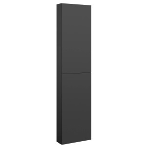 Roca Bad-Hochschrank Style, anthrazit matt, mit 2 Türen und Push-to-open System. Bad-Standregal.