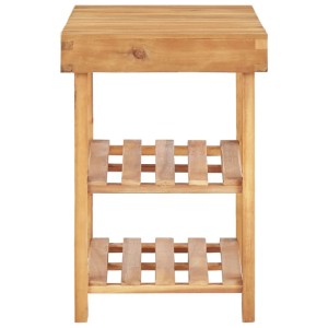 vidaXL Schuhregal 70 x 32 x 46 cm Massivholz Akazie 45930