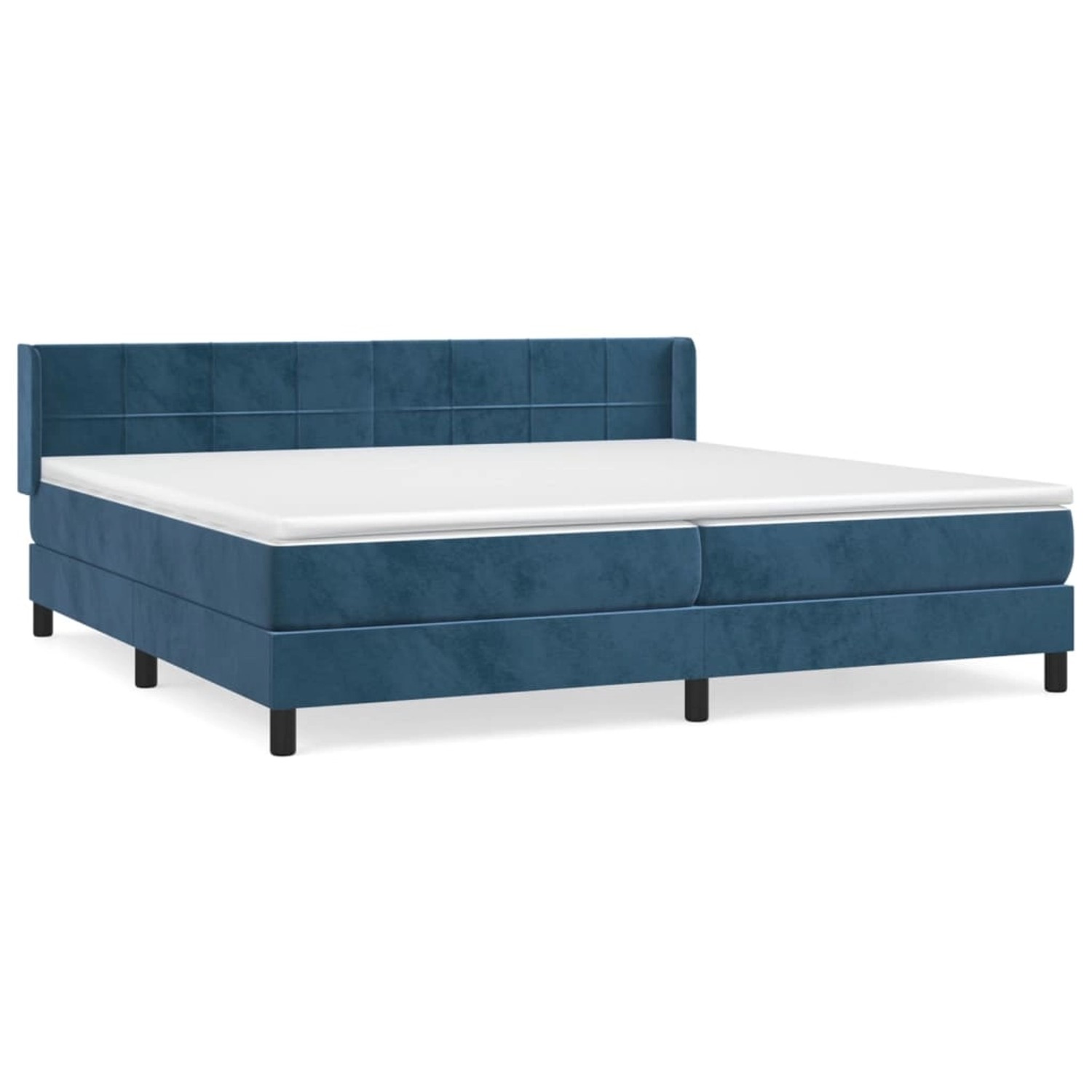 vidaXL Boxspringbett mit Matratze Dunkelblau 200x200 cm Samt1376472 günstig online kaufen