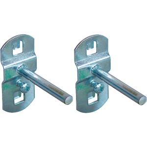 Güde Werkzeughalter, 2er-Set, silberfarben, für Lochwandsysteme, zur Werkzeugaufbewahrung.