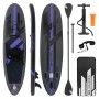 ECD Germany SUP Board mit Sitz, 320cm, schwarz, inkl. Paddel, Pumpe und Zubehör