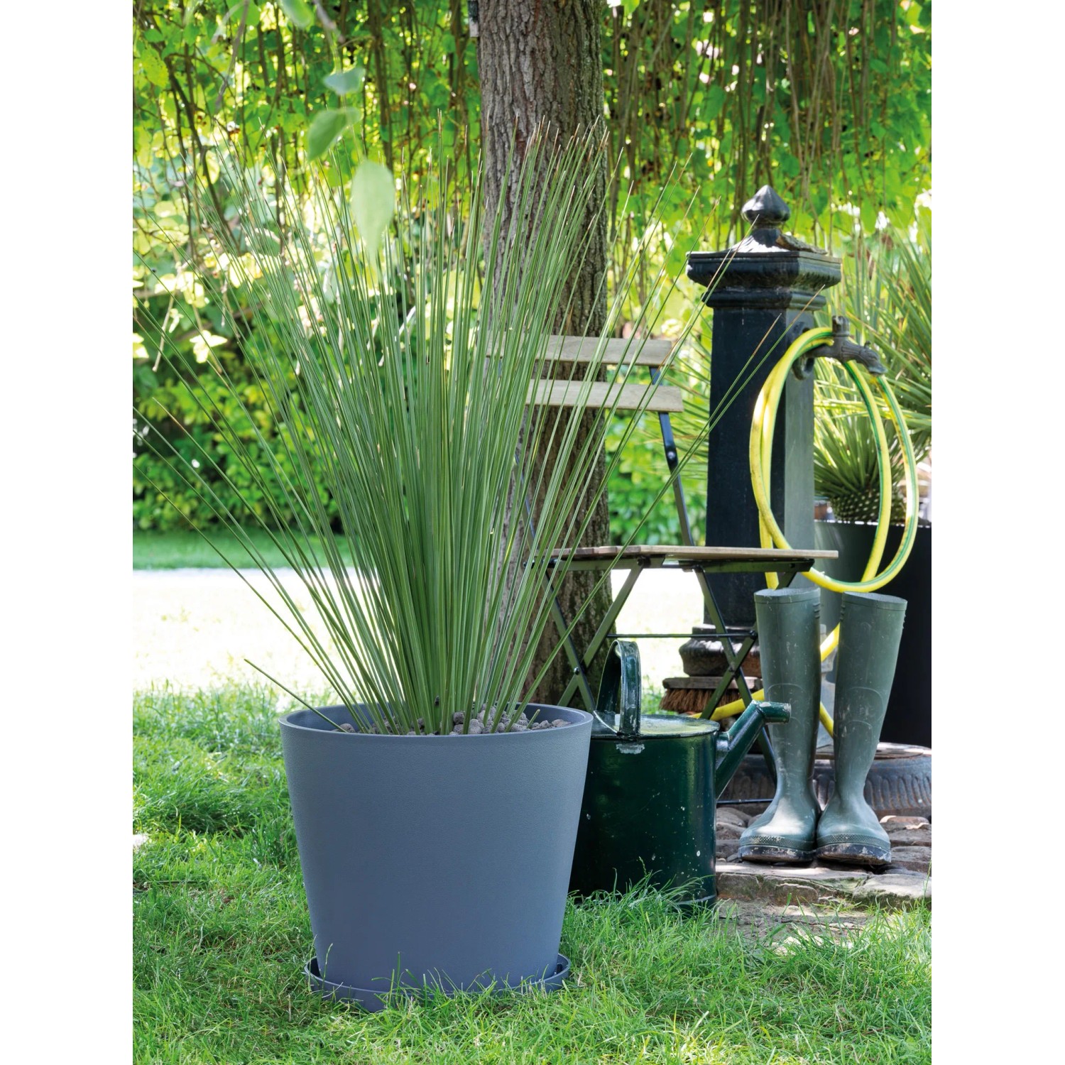 Deroma Blumentopf Origin 29 cm Grau kaufen bei OBI