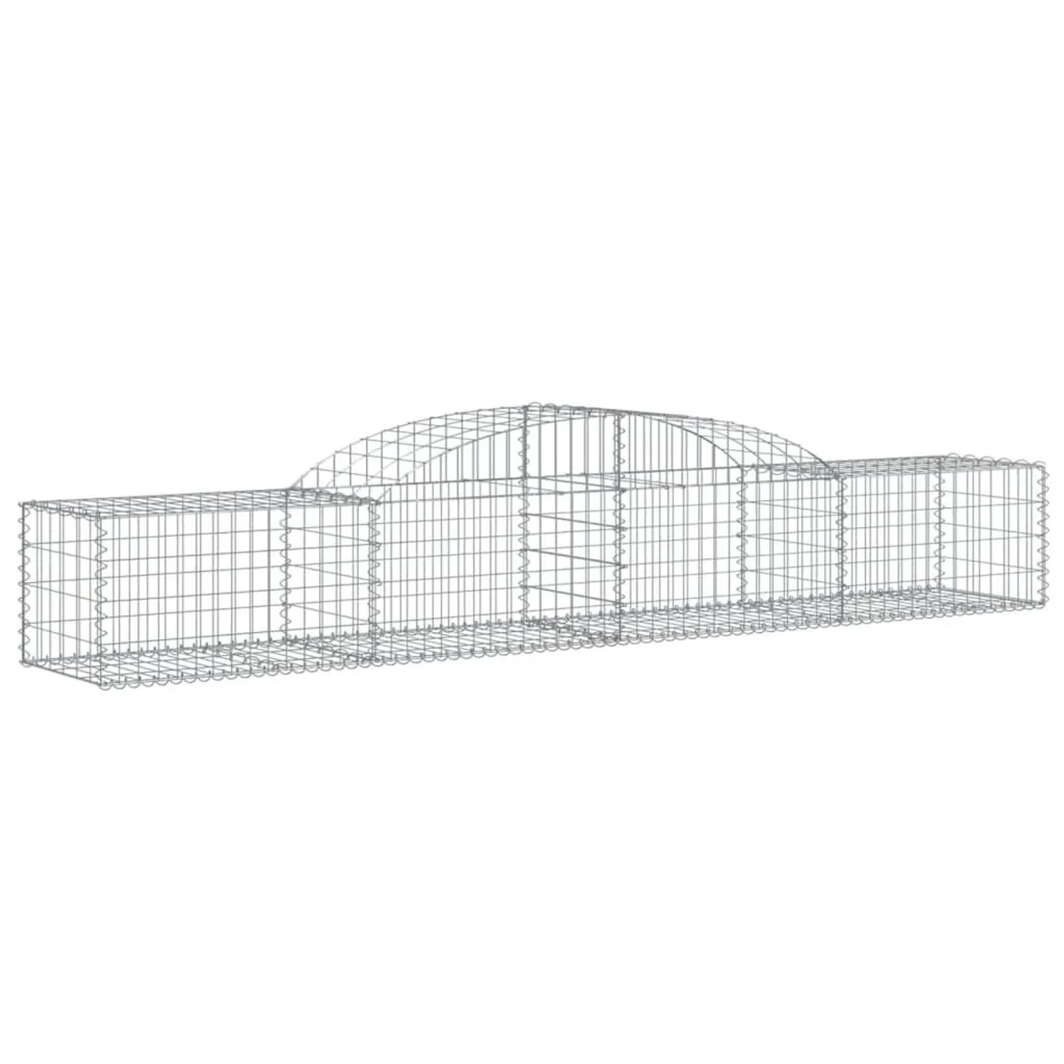 vidaXL Gabionen mit Hochbogen 13 Stk 300x50x40/60 cm Verzinktes Eisen 3146658