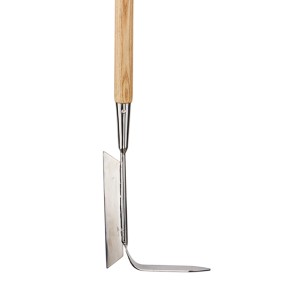 Kent & Stowe Unkrautentferner 2in1 mit Langstiel, Gartenhandgerät mit Edelstahlklinge und Eschenholzgriff.