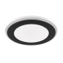 Schwarzer, runder Trio LED Einbaustrahler Argus, 8,2 cm Durchmesser.