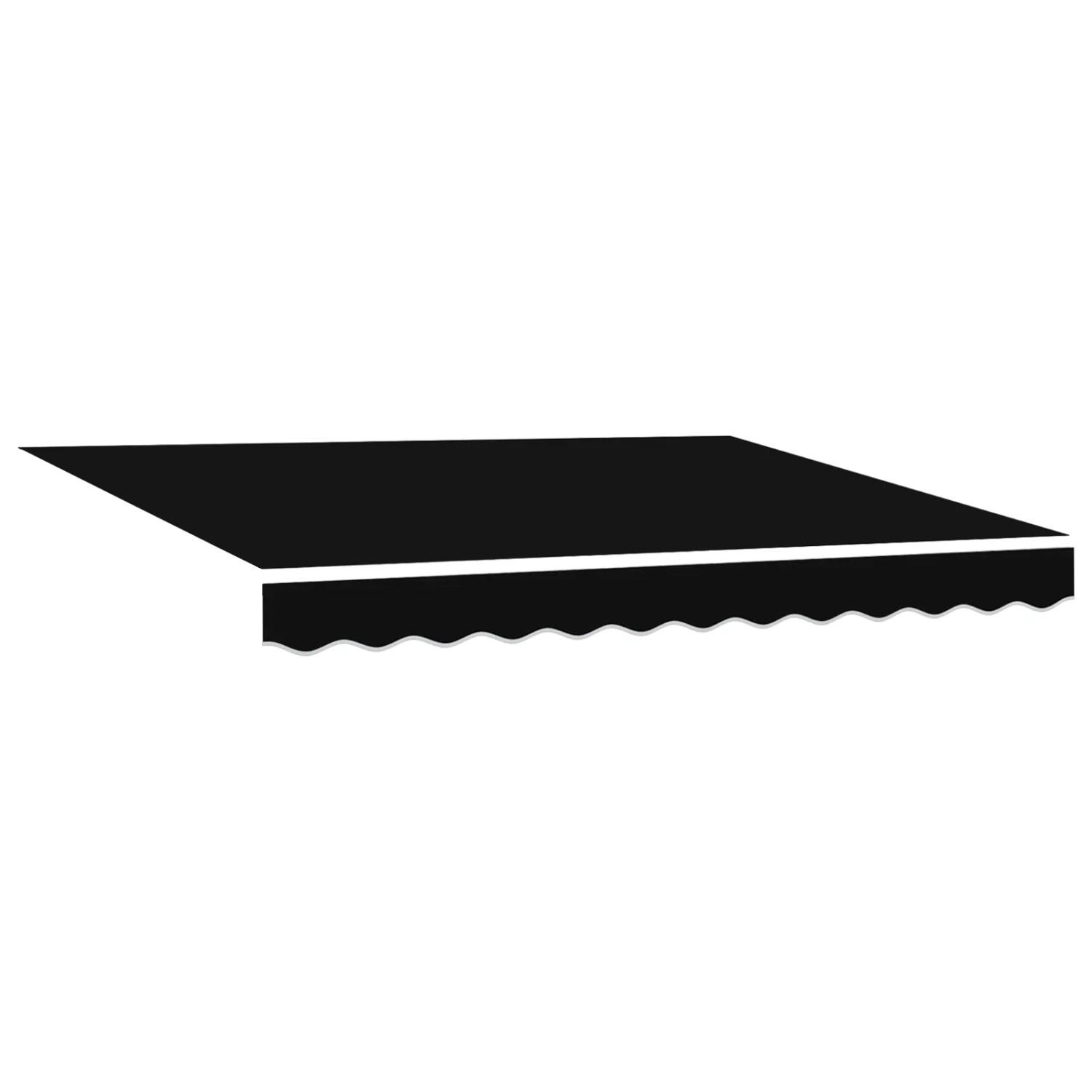 vidaXL Einziehbare Markise Schwarz 300 x 250 cm Stoff und Aluminium 3330039 günstig online kaufen