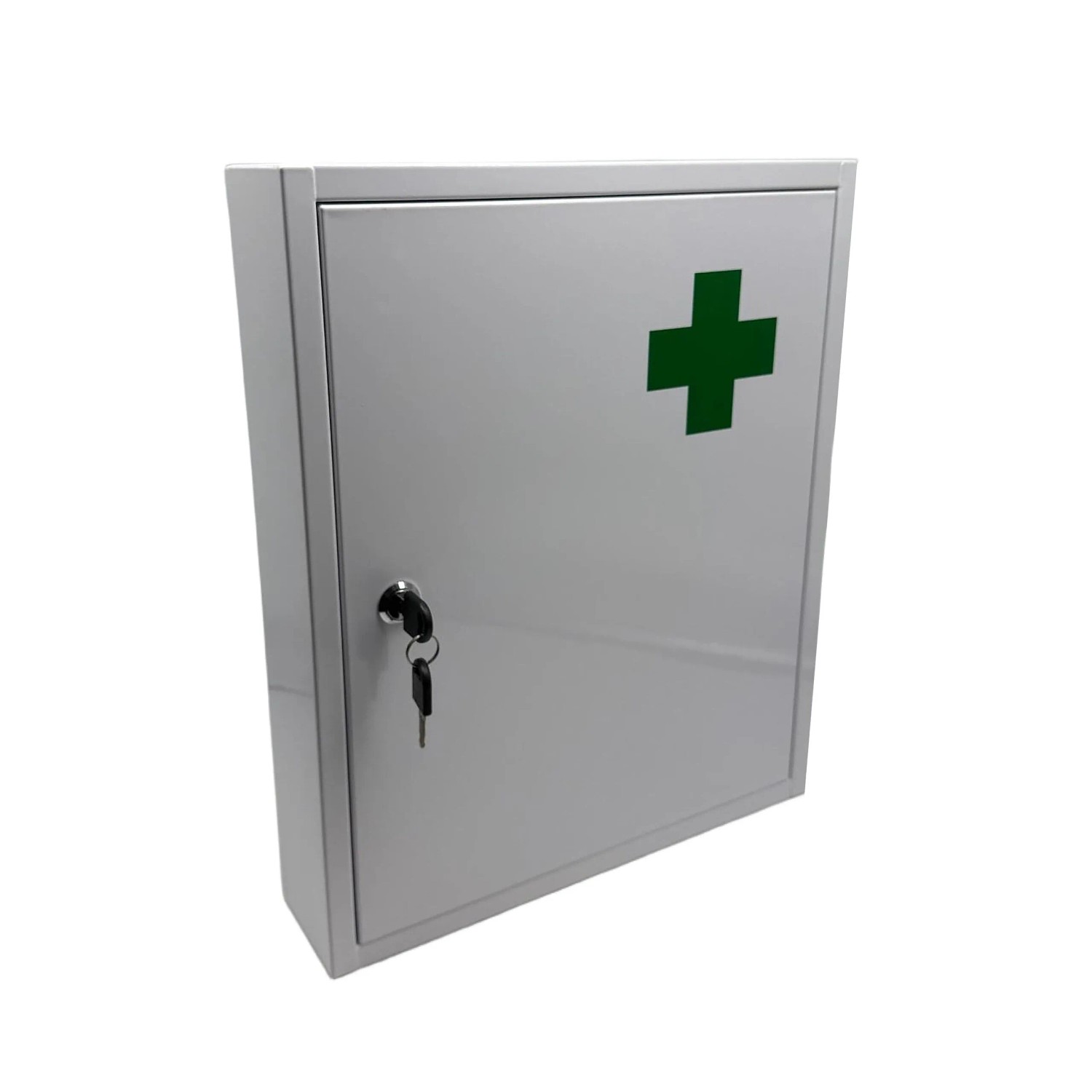 Relaxdays Medizinschrank Eisen Grün Abschließbar 43 cm x 35,5 cm x 8 cm 3 kg