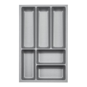 SOTECH ORGA-BOX-3 Besteckeinsätze Tiefe 473 mm Höhe 50,5 mm Silbergrau Schubladeneinsätze Breite 291 mm