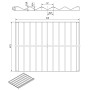Technische Zeichnung SOTECH Bambus Gewürzeinsatz für Küchenschubladen. Zeigt Maße 473x310mm und Rillenstruktur.