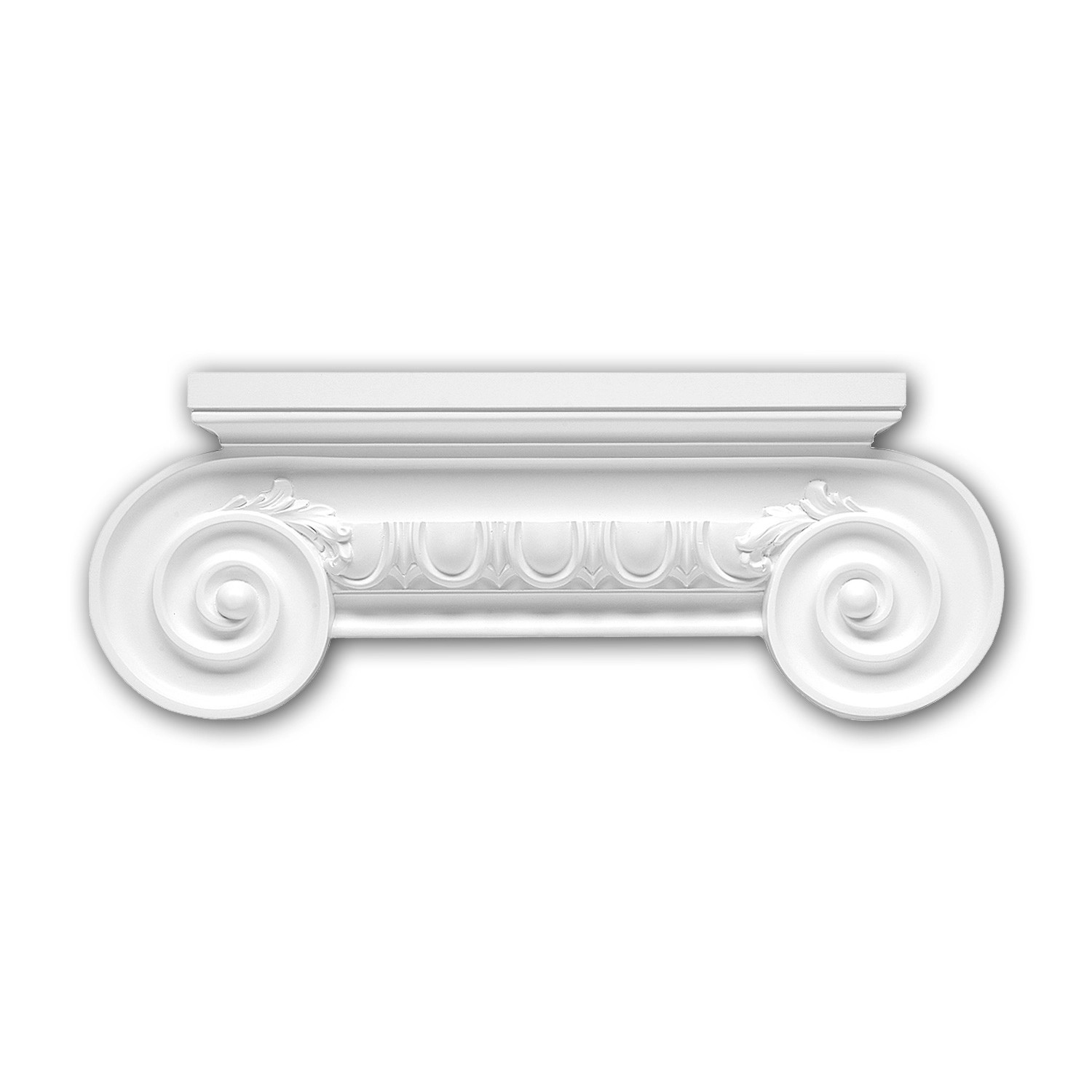 PROFHOME 121006 Pilaster Kapitell Zierelement Flachsäule Wandsäule, 47,1 cm x 18,0 cm x 8,0 cm Weiß