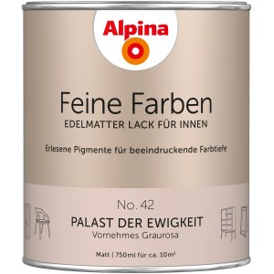 Dose Alpina Feine Farben Lack No. 42 Palast der Ewigkeit, edelmatt, Graurosa.