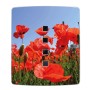 Banjado Schlüsselkasten aus Edelstahl mit Mohnblumen-Motiv für 10 Schlüssel.