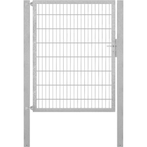 Feuerverzinktes Einzeltor Flexo Plus 125x160 cm mit Pfosten für Gartenzäune.