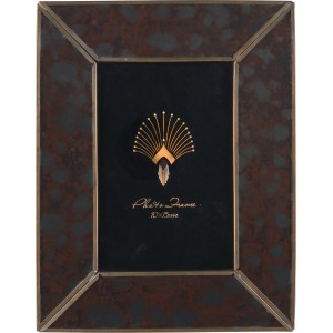 Bilderrahmen Blush Bordeaux, 10x15 cm, aus Glas und Metall im Boudoirstil.