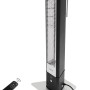 VASNER HeatTower Infrarot-Heizstrahler, 2500 W, Schwarz, mit Fernbedienung. Standheizstrahler für Terrasse und Garten.