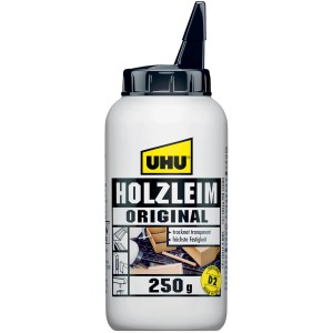 Uhu Holzleim Original, 250g Flasche. Universeller Weißleim für Holz.