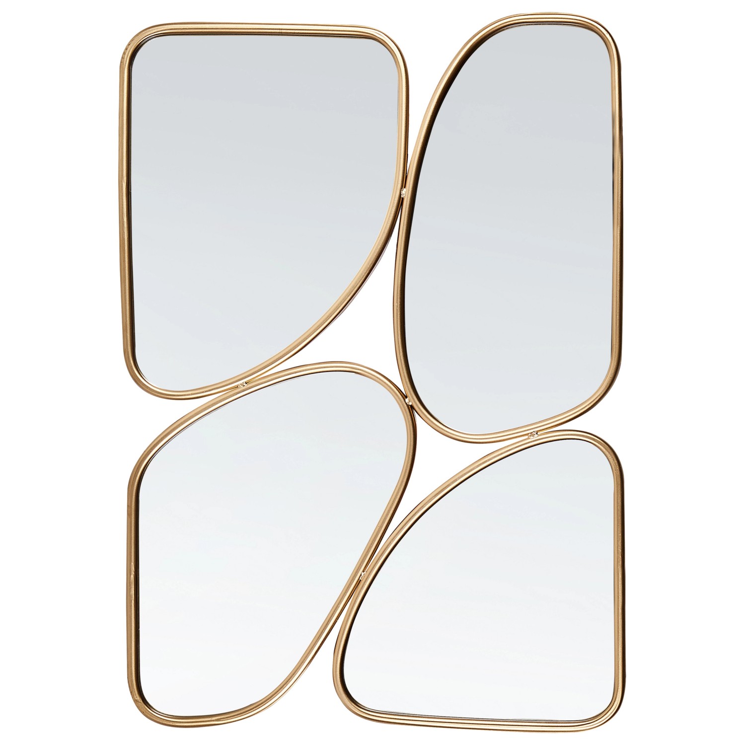 Beliani Dekospiegel DIANCEY Gold 3x70x100