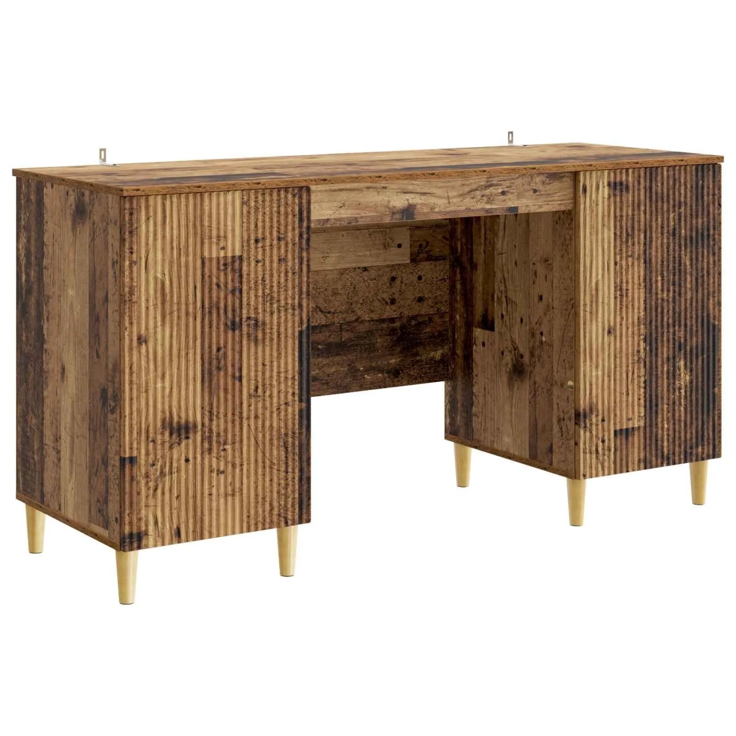 vidaXL Schreibtisch mit Regal Altholz 142,5 x 50 x 75 cm Holzwerkstoff 3414601