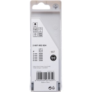 Bosch Spiralbohrer-Set PointTeQ, 5-teilig, Ø 2-6 mm, für Metallbohrungen.