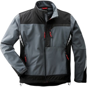 Scheibler Softshelljacke Professional in Anthrazit-Schwarz, Größe XXXL. Arbeitsjacke mit Reflektoren.