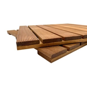 Belladoor Terrassenfliese Bangkirai Holzfliese 24 mm Stark 50 cm Breit 50 cm Lang Inhalt 4