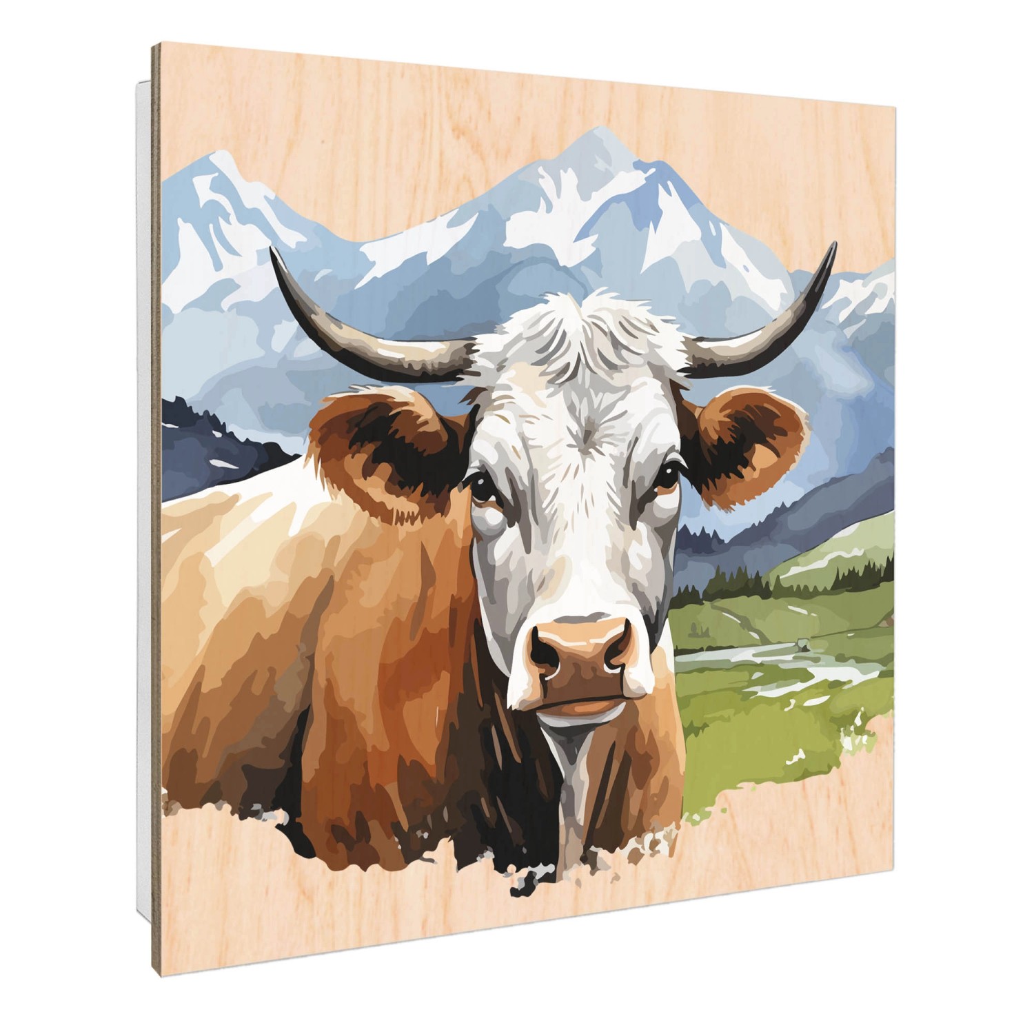 Banjado Schlüsselkasten mit Holzfront 30x30cm Weiß Scharnier Links 50 Haken günstig online kaufen