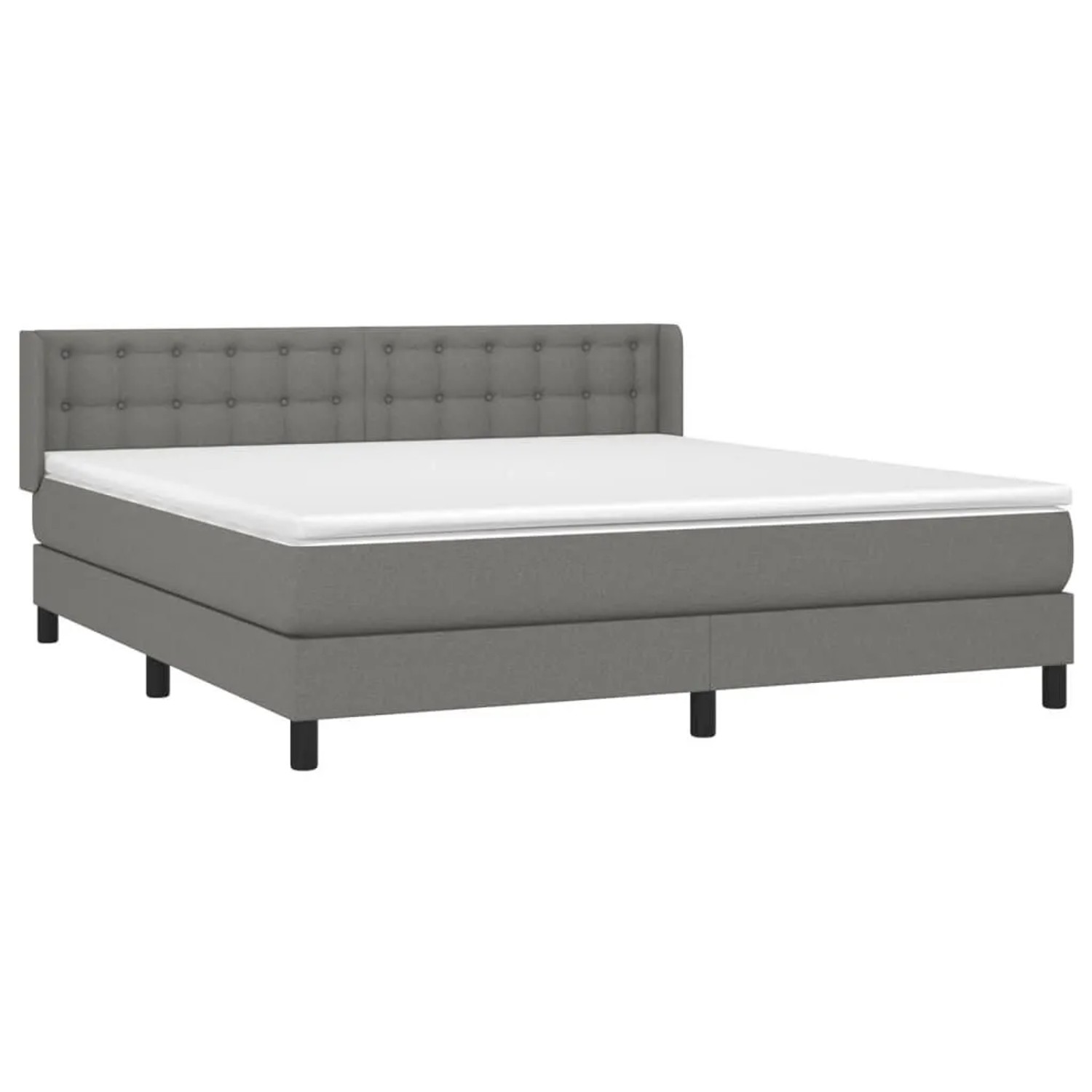 vidaXL Boxspringbett mit Matratze Dunkelgrau 180x200 cm Stoff 3130050 günstig online kaufen