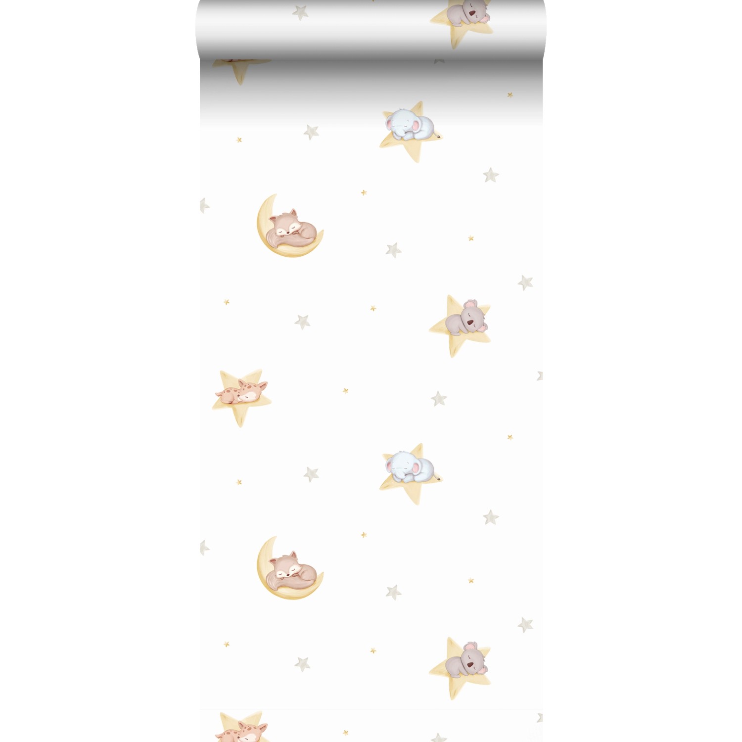 Sanders & Sanders Tapete Tiere Gelb Und Weiß 53 Cm X 10 M 640441 günstig online kaufen