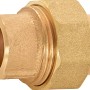 Löt-Verschraubung aus Rotguss, 22 mm Durchmesser für Kupferrohre.