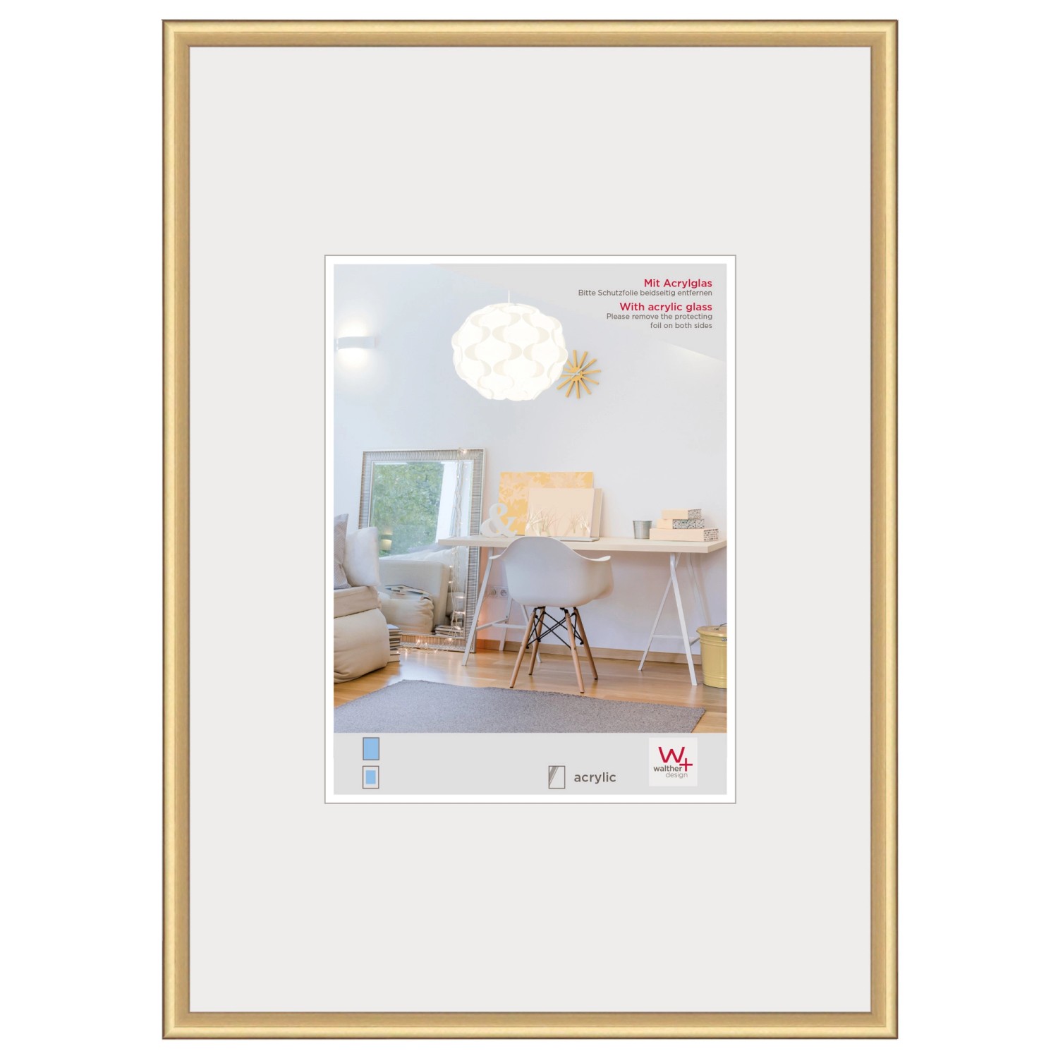 walther design New Lifestyle Kunststoff Bilderrahmen  Kunstglas 40x50 cm Go günstig online kaufen