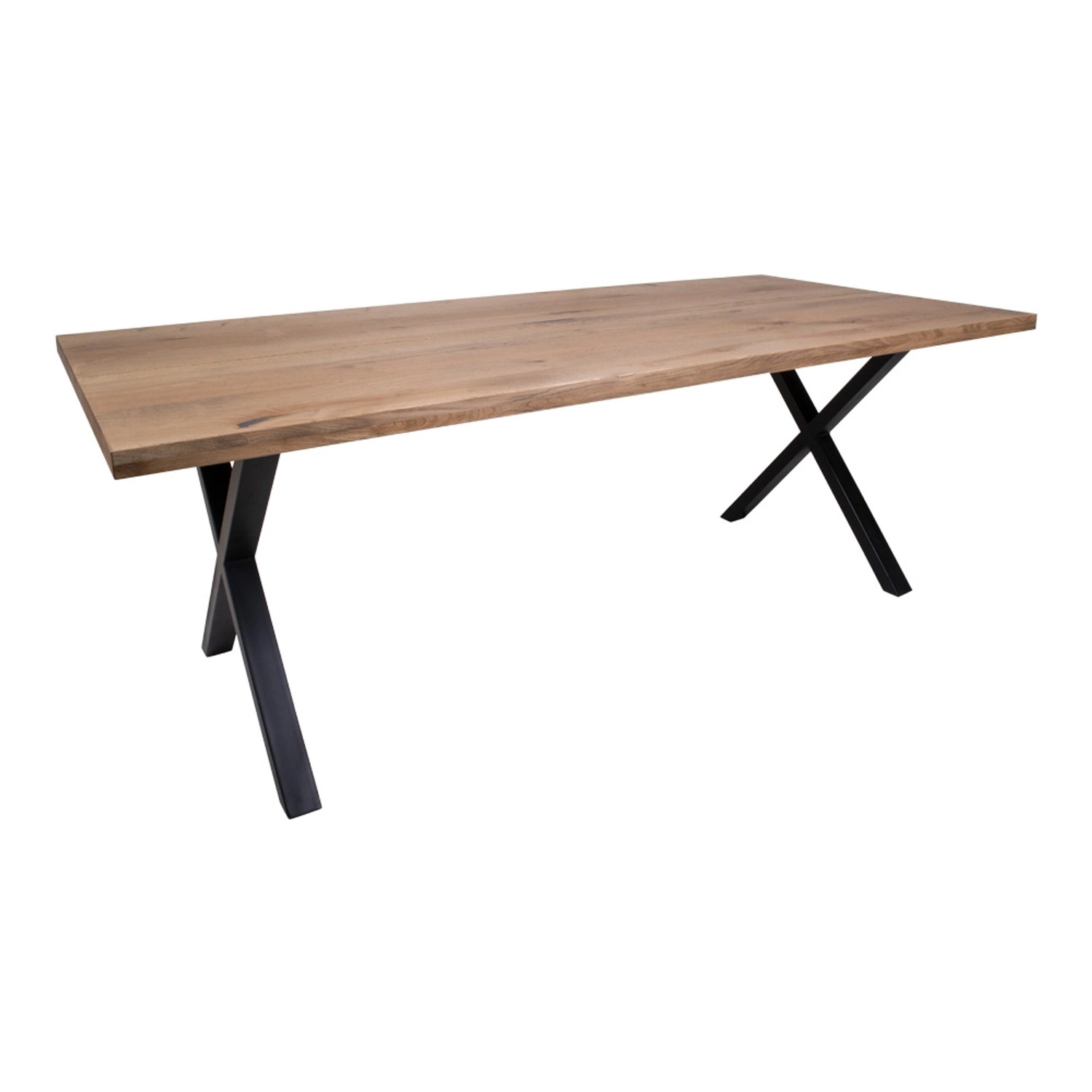ebuy24 Moss Esstisch 200x95 cm Eiche Rauchfarben Schwarz günstig online kaufen
