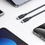 Anker USB-C Kabel 544 aus Bio-Nylon (180 cm) mit verschiedenen Geräten.