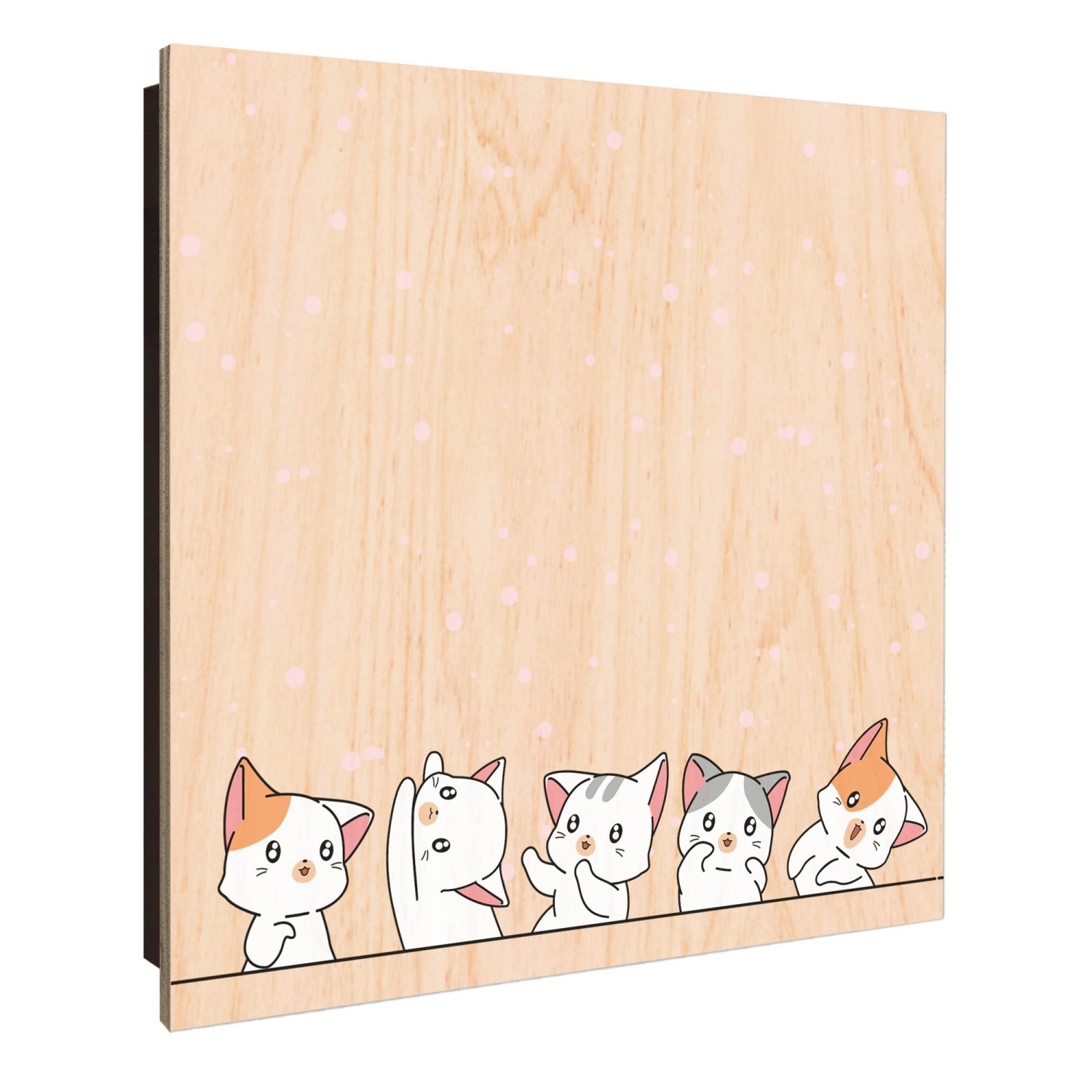 Banjado Schlüsselkasten Holz 30x30cm Schwarz Scharnier Rechts 50 Haken Desi günstig online kaufen