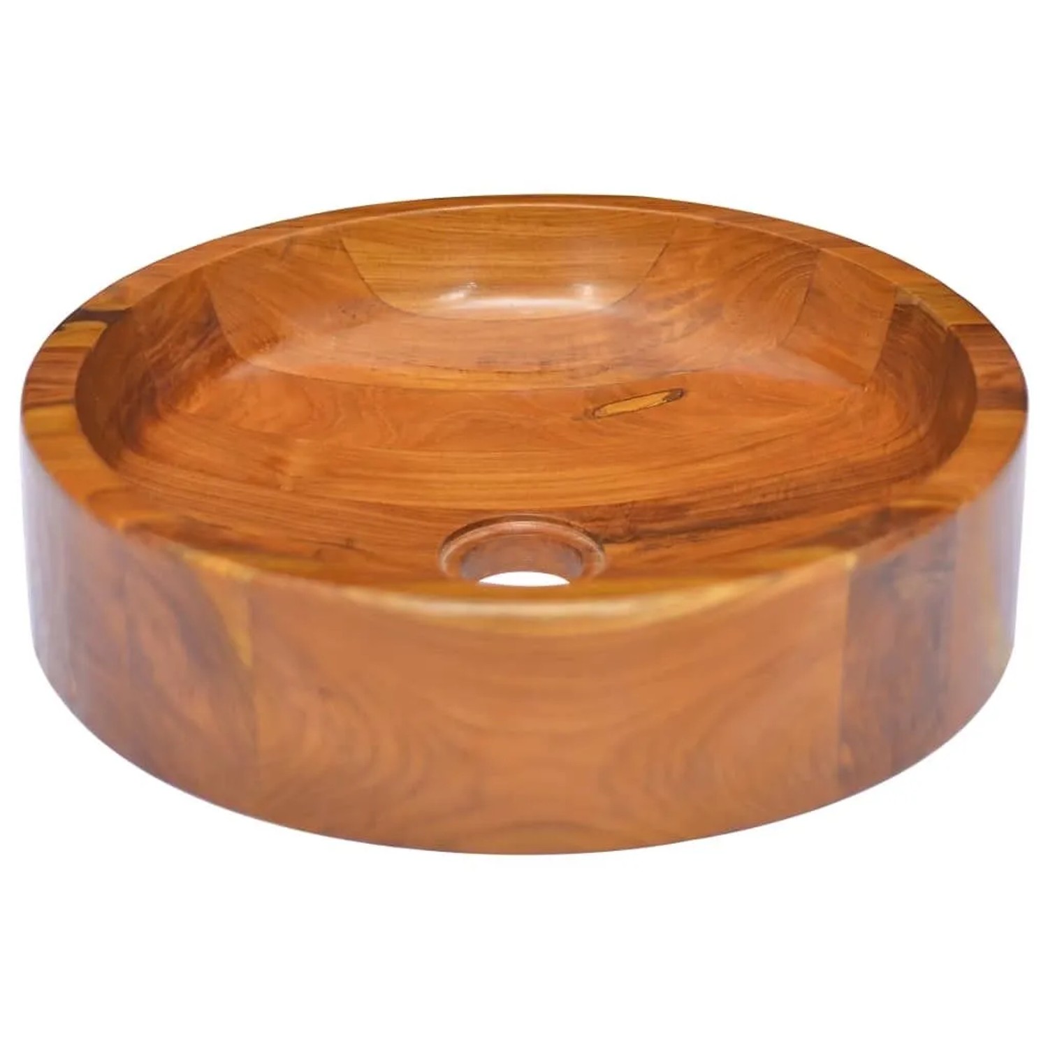 vidaXL Waschbecken Massivholz Teak Φ40x10 cm 326159 günstig online kaufen