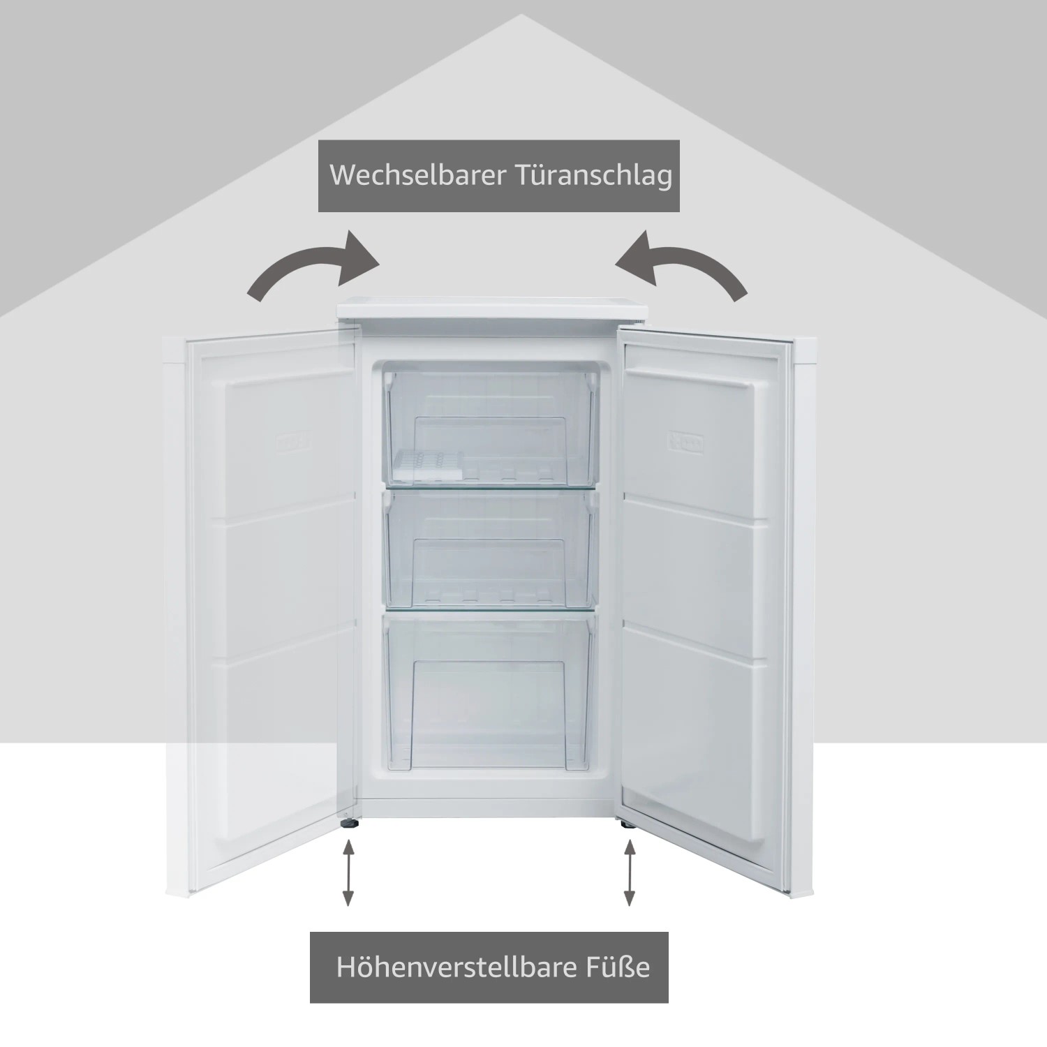Telefunken Gefrierschrank klein CF-34-101-W 63 L 4 Sterne 82,1 x 48 cm freistehend kaufen bei OBI