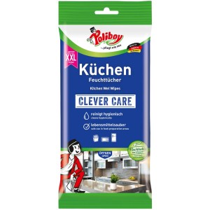Poliboy Küchen Feuchttücher XXL für die Reinigung aller abwaschbaren Oberflächen in der Küche.