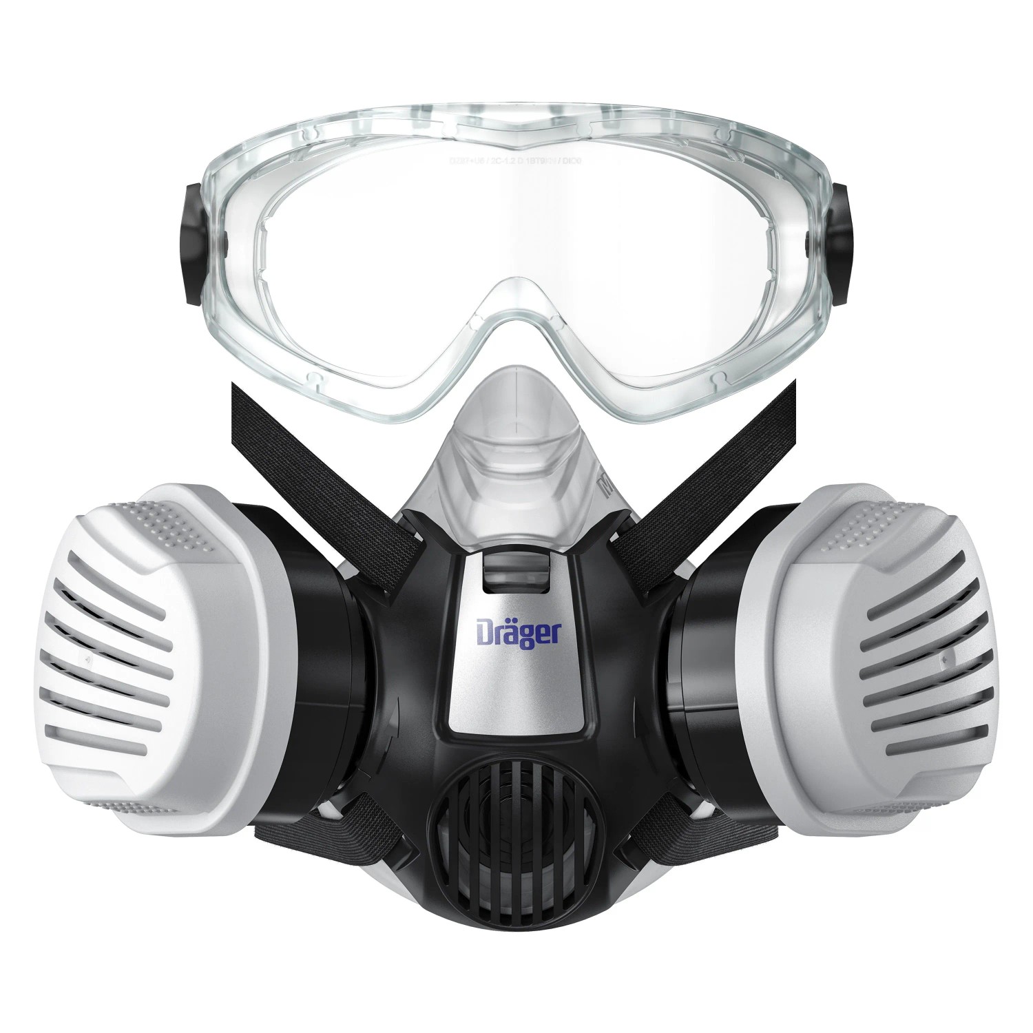 Dräger X-plore 3300 Chemiearbeiter Set und X-pect 4400 Klar Größe L Tpe