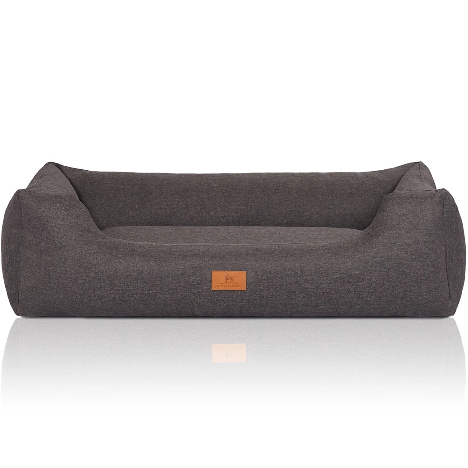 Knuffelwuff Hundebett Lotte Velours XXL 120 x 85cm Grau